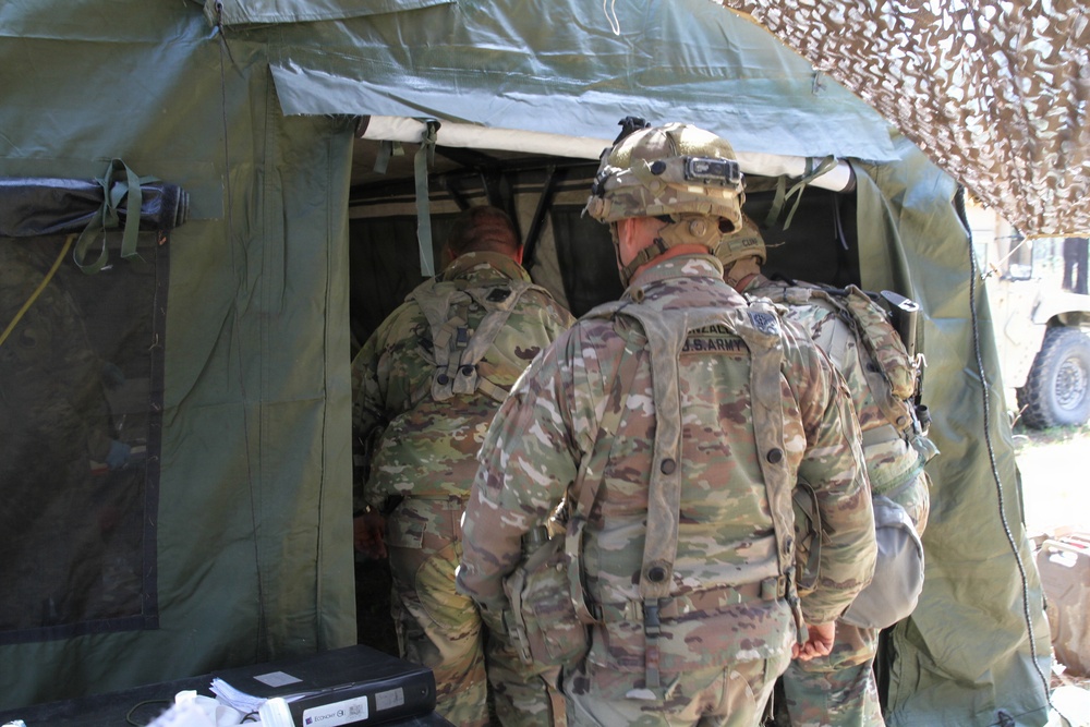 3-265 Air Defense Artillery Soldiers conduct training at the Box at JRTC