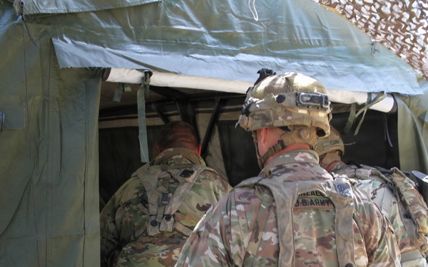 3-265 Air Defense Artillery Soldiers conduct training at the Box at JRTC