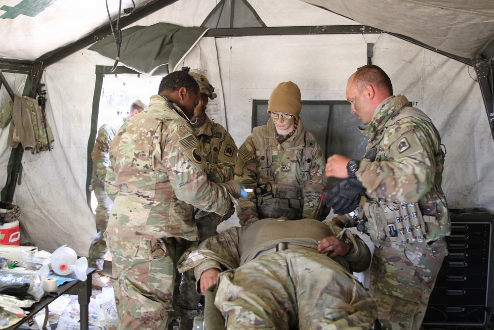 3-265 Air Defense Artillery Soldiers conduct training at the Box at JRTC