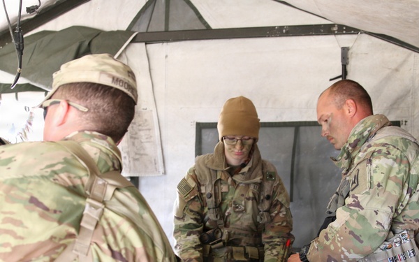 3-265 Air Defense Artillery Soldiers conduct training at the Box at JRTC