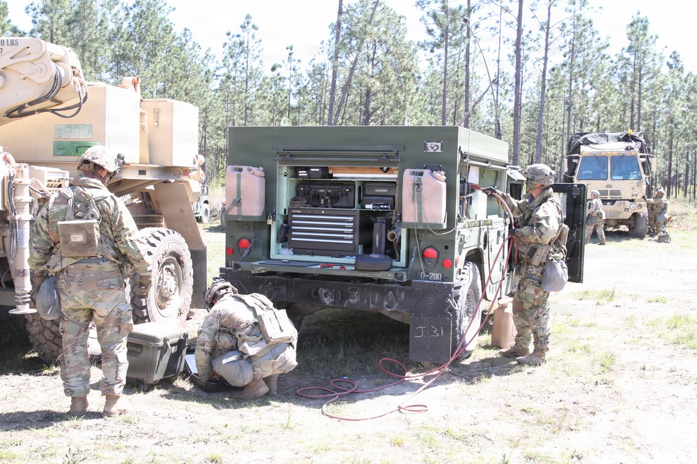 3-265 Air Defense Artillery Soldiers conduct training at the Box at JRTC