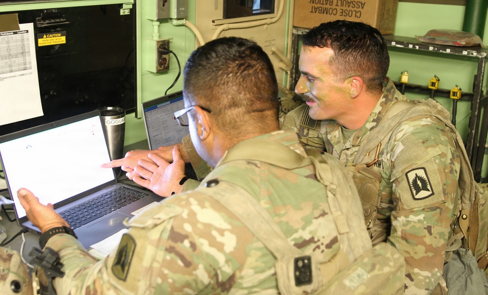 3-265 Air Defense Artillery Soldiers conduct training at the Box at JRTC