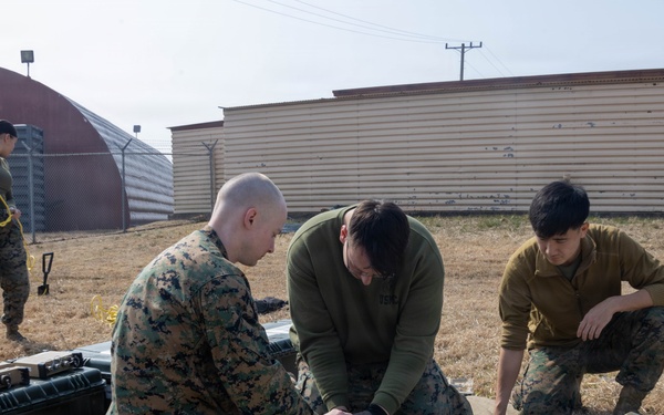 U.S. Marines with Marine Aircraft Group 12 set up a command operations center
