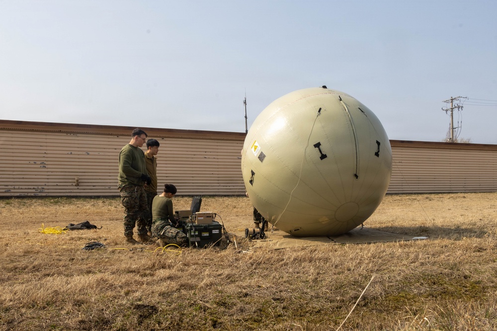 U.S. Marines with Marine Aircraft Group 12 set up a command operations center