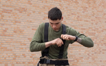 U.S. Marines participate in aircraft rescue and firefighting training