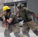U.S. Marines participate in aircraft rescue and firefighting training