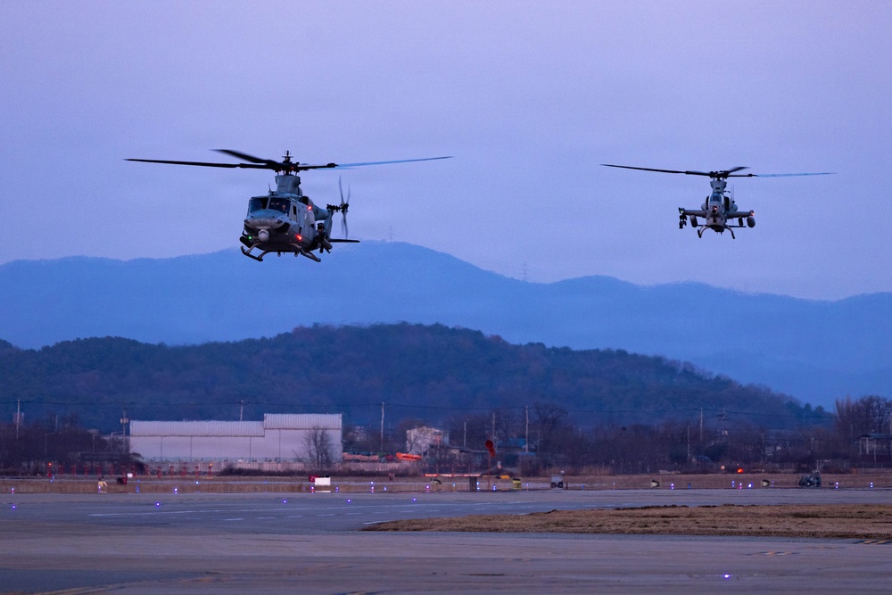HMLA-369 arrives at Osan Air Base