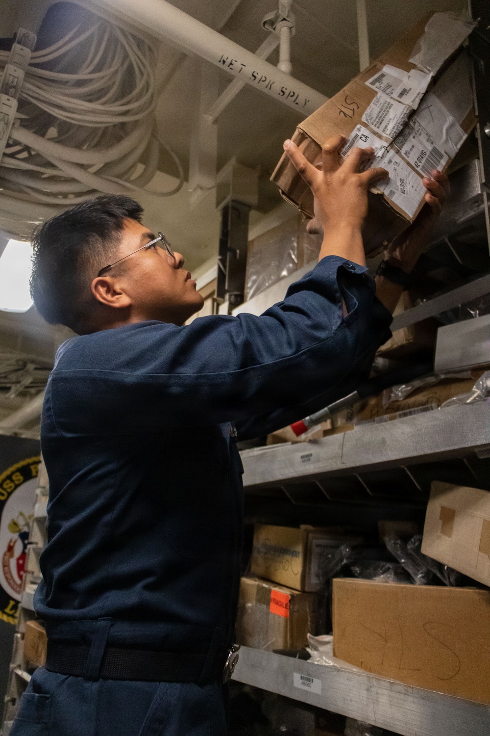 Sailors and Marines Aboard USS Portland Conduct Routine Operations