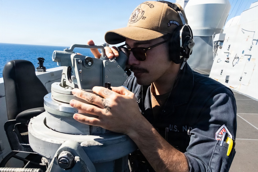 USS Portland Sailors and Marines Perform Daily Tasks and Watch Standing