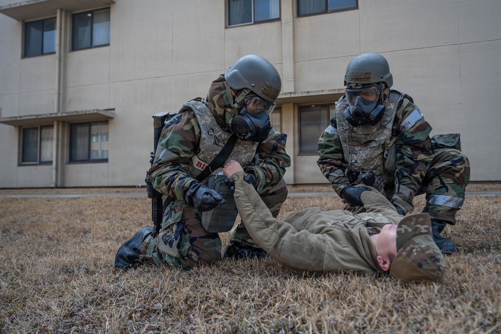 Freedom Shield 26: Mission Ready Airmen respond to simulated casualty