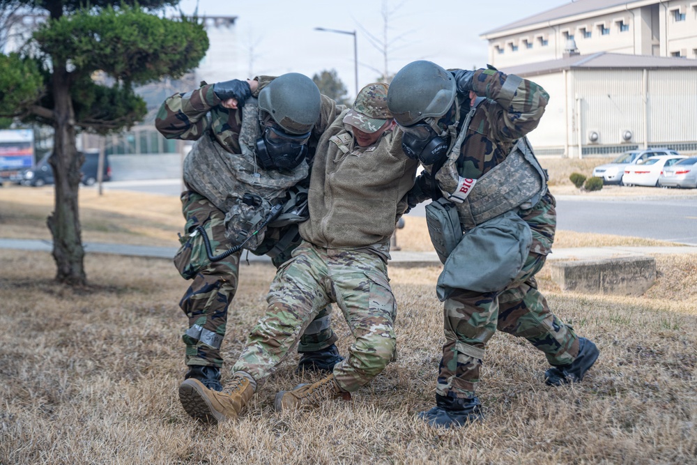 Freedom Shield 26: Mission Ready Airmen respond to simulated casualty