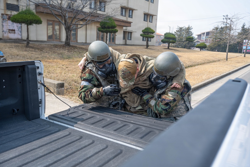 Freedom Shield 26: Mission Ready Airmen respond to simulated casualty