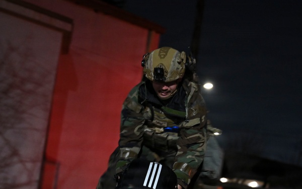 8th CES EOD team clears the blast zone during FS26