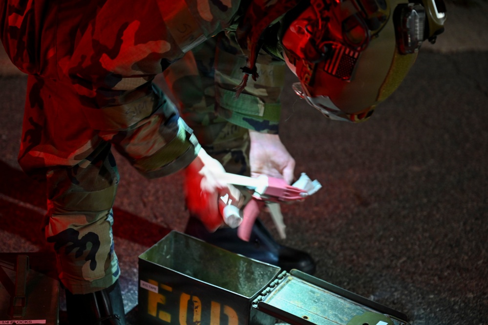 8th CES EOD team clears the blast zone during FS26