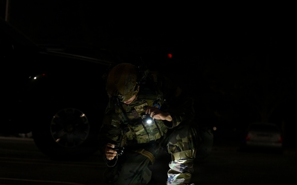 8th CES EOD team clears the blast zone during FS26