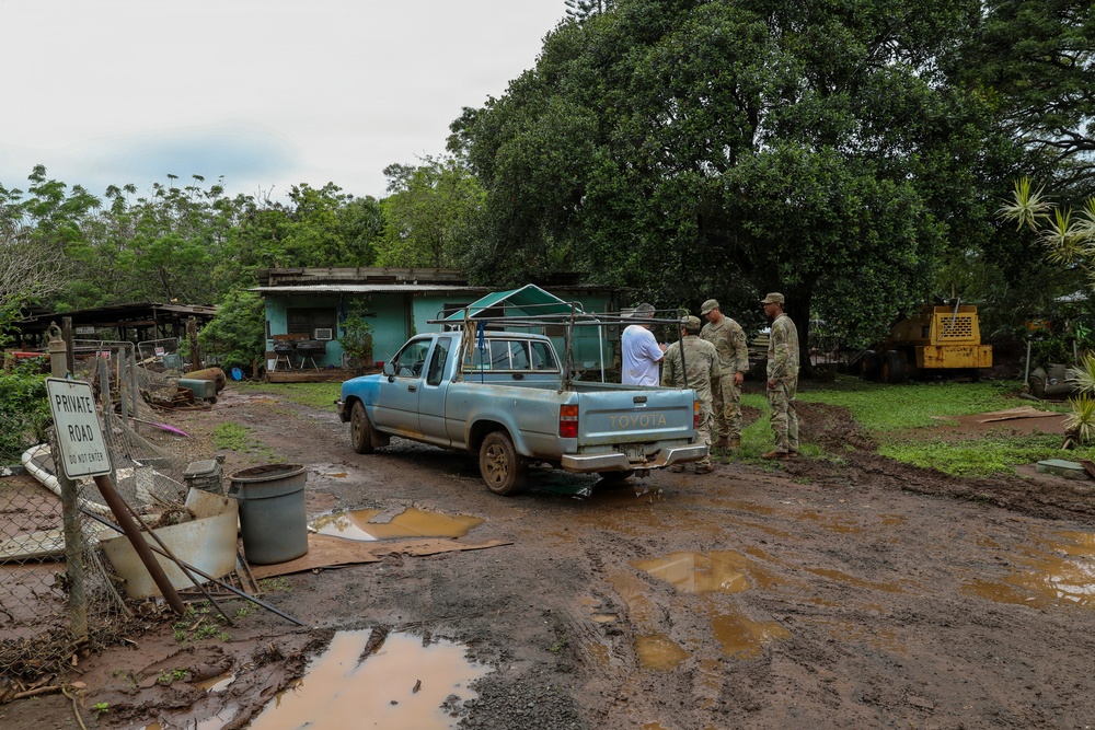 Hawaii National Guard CERF-P assists with the Waialua flood response