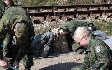 Finnish CBRN engineers inspect hazardous materials in support of KFOR