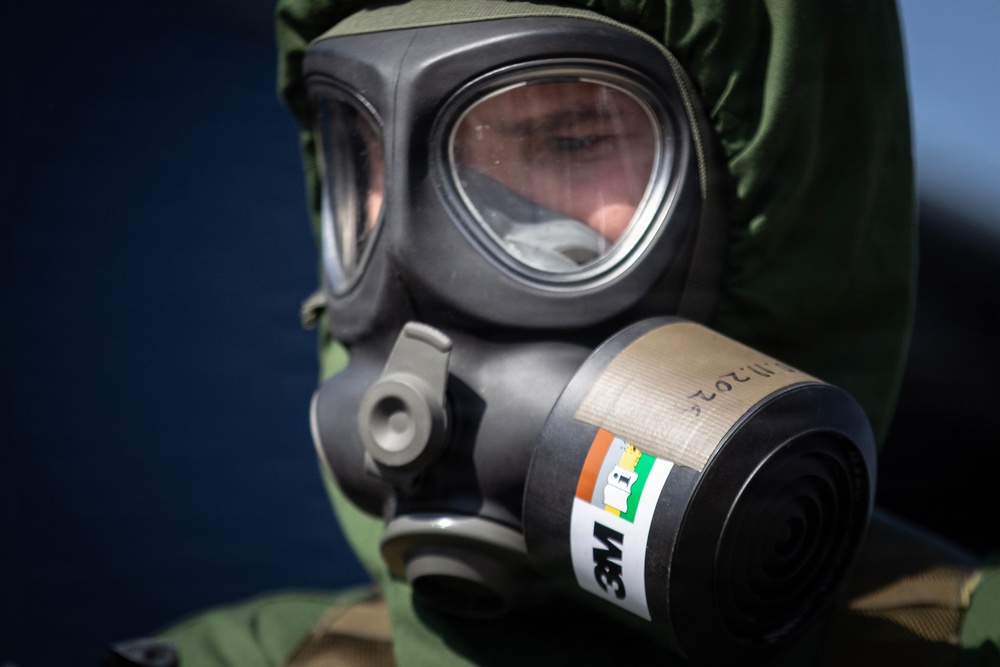 Finnish CBRN engineers inspect hazardous materials in support of KFOR