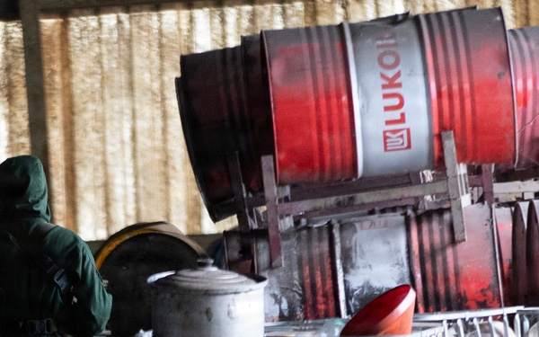 Finnish CBRN engineers inspect hazardous materials in support of KFOR