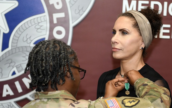 Miklesavage receives Army civilian service medal