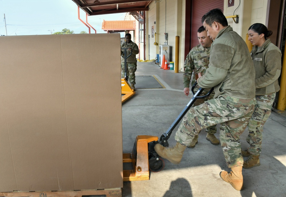 Receiving medical materiel