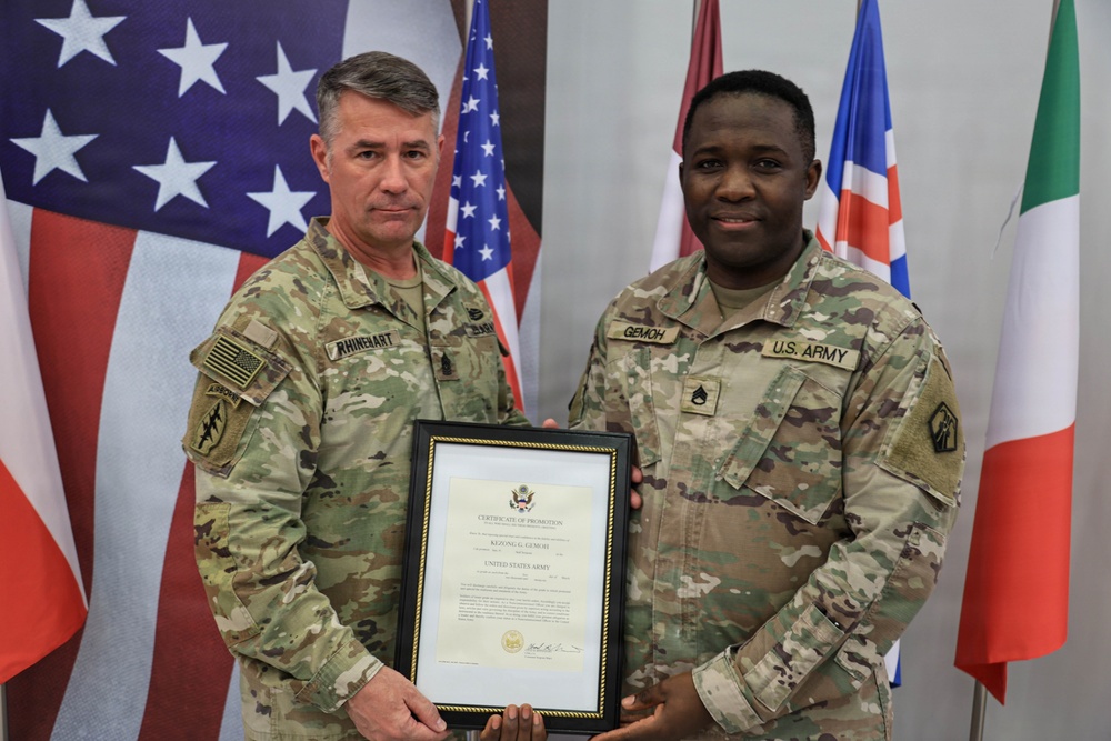 Promotion to Staff Sergeant