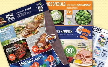Commissary Sales Flyer for March 23 – April 5 featured in ‘Courtside Cravings’ and ‘Fresh Spring Savings’ promotions