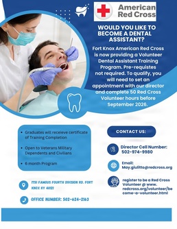 Red Cross, Dentac to offer Volunteer Dental Assistant Training Program at Fort Knox