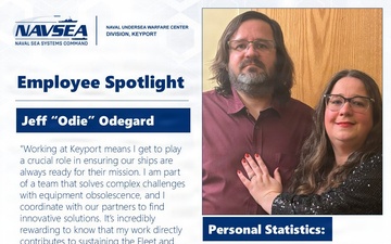 NUWC Division, Keyport Employee Spotlight: Jeff Odegard