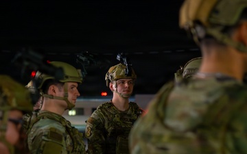169th Security Forces Squadron night firing training