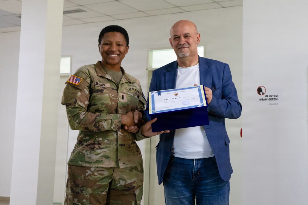 KFOR strengthens partnerships through hospital bed donation in Pristina