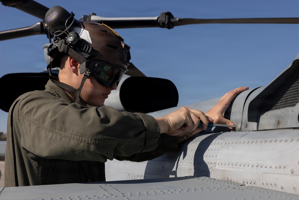 HMLA-167 conducts flight operations