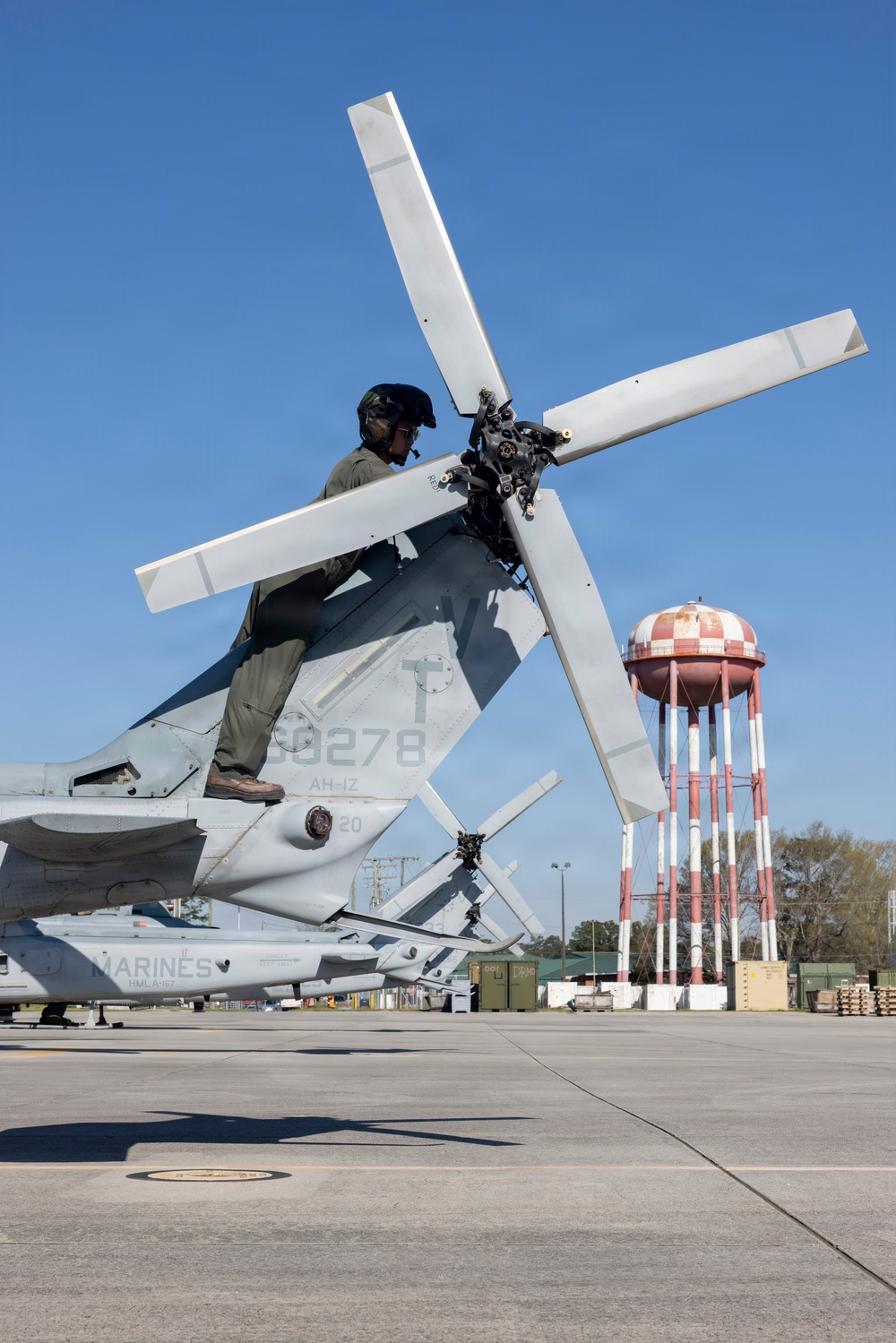 HMLA-167 conducts flight operations