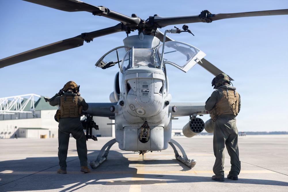 HMLA-167 conducts flight operations