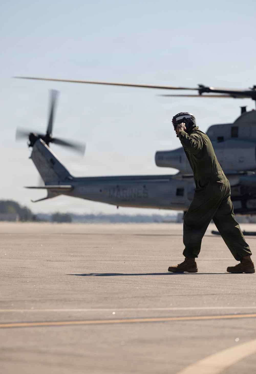 HMLA-167 conducts flight operations