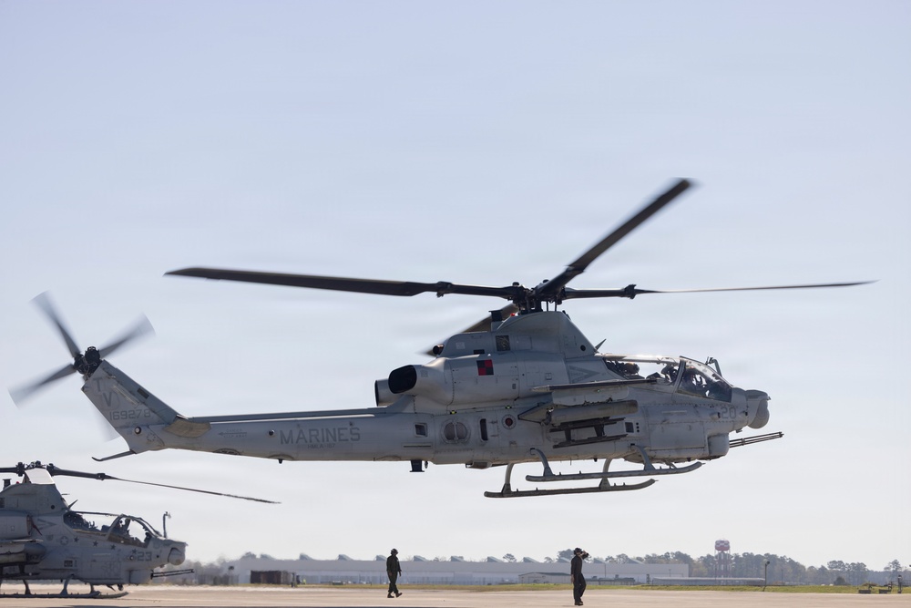 HMLA-167 conducts flight operations