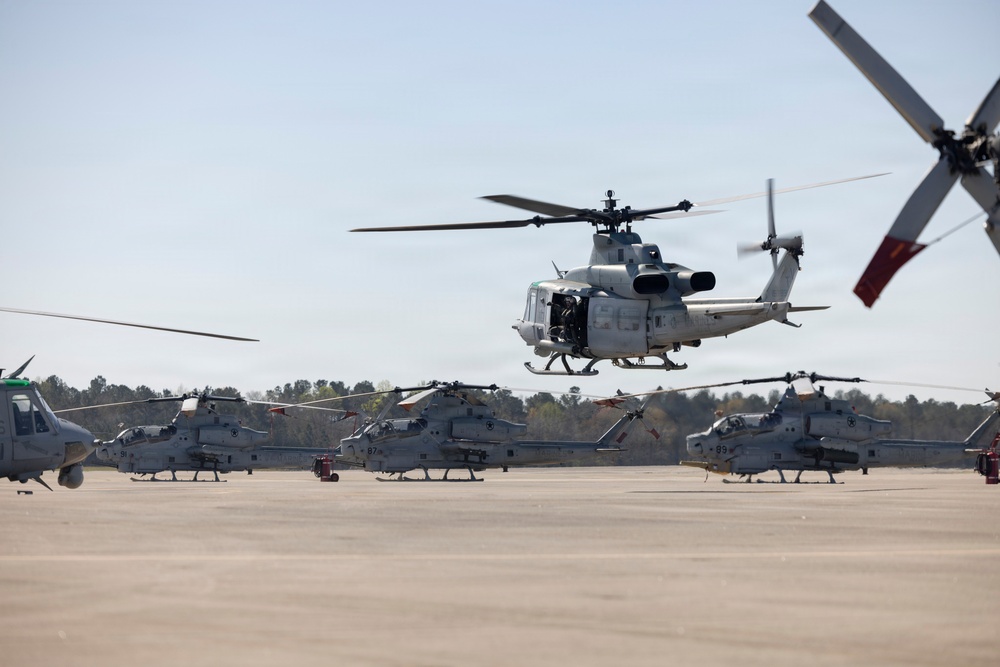 HMLA-167 conducts flight operations