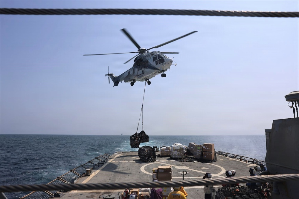 USS McFaul (DDG 74) Conducts Replenishment-at-Sea