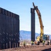Panel Installation of New Border Wall System South of Sonoita, Ariz.