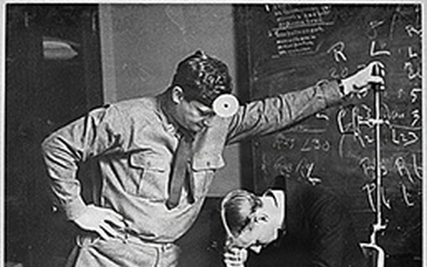 Original style of centrifuge testing during World War I