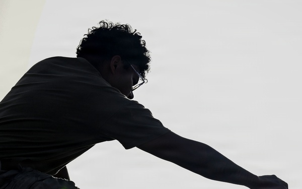 Airmen conduct F-16 maintenance during Operation Epic Fury