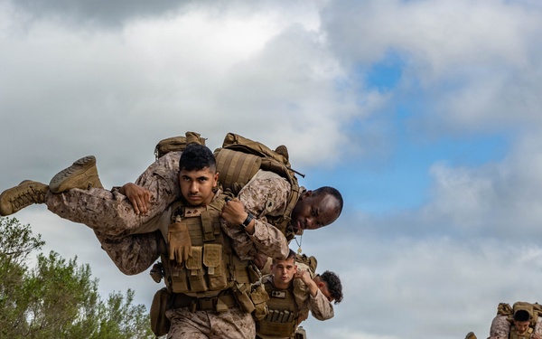 LINE ONE...: Marines with 7th Engineer Support Battalion conduct 9-Line Patrol Exercises
