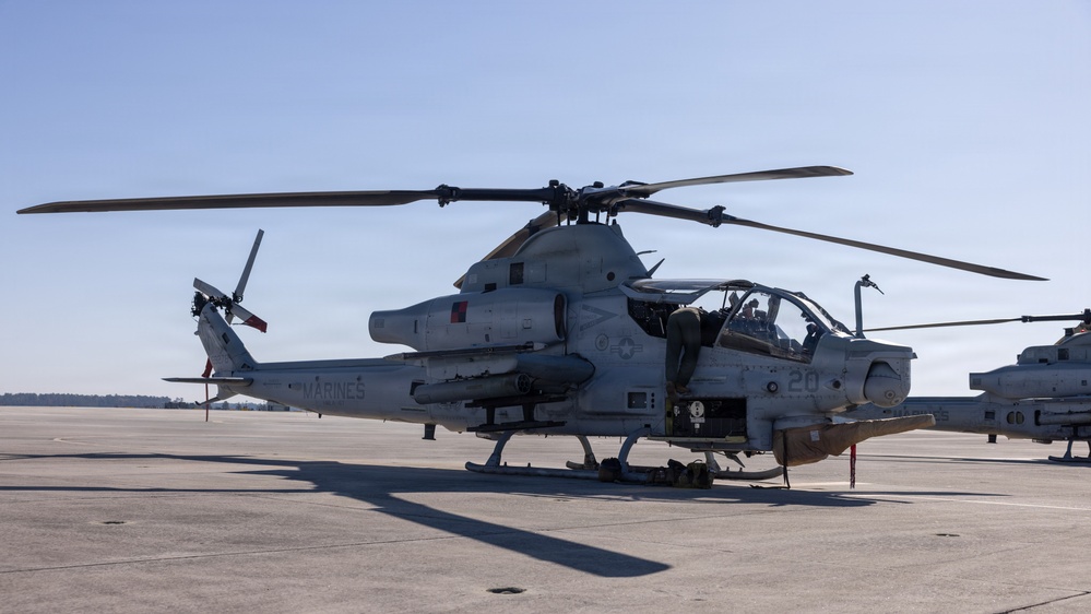 HMLA-167 conducts flight operations