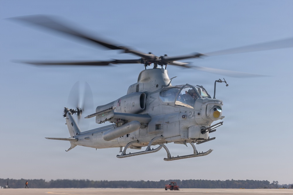 HMLA-167 conducts flight operations