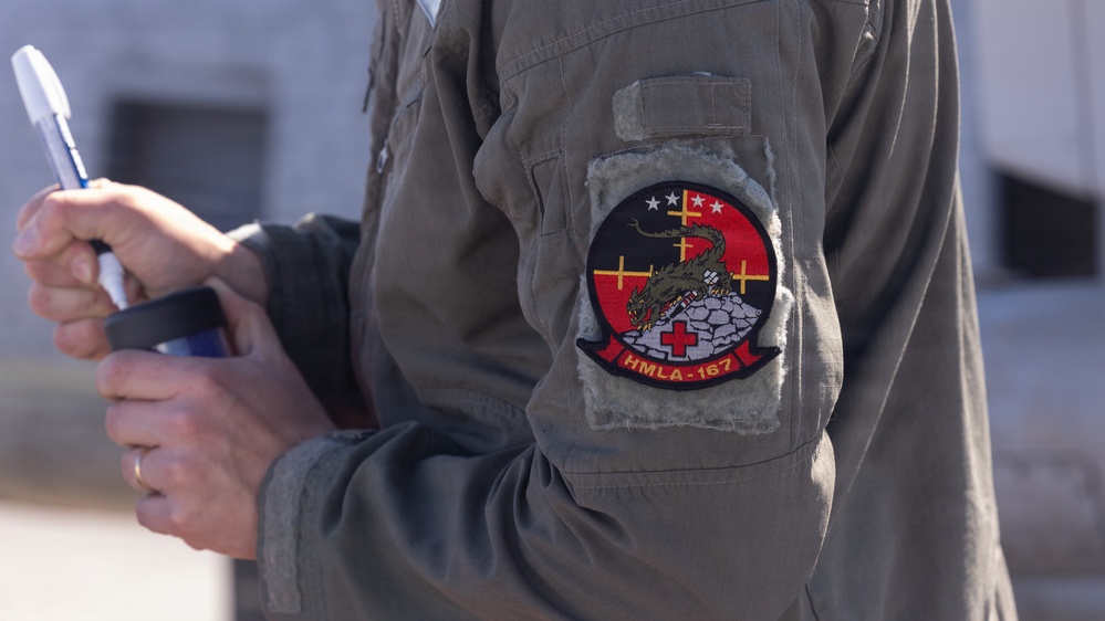 HMLA-167 conducts flight operations