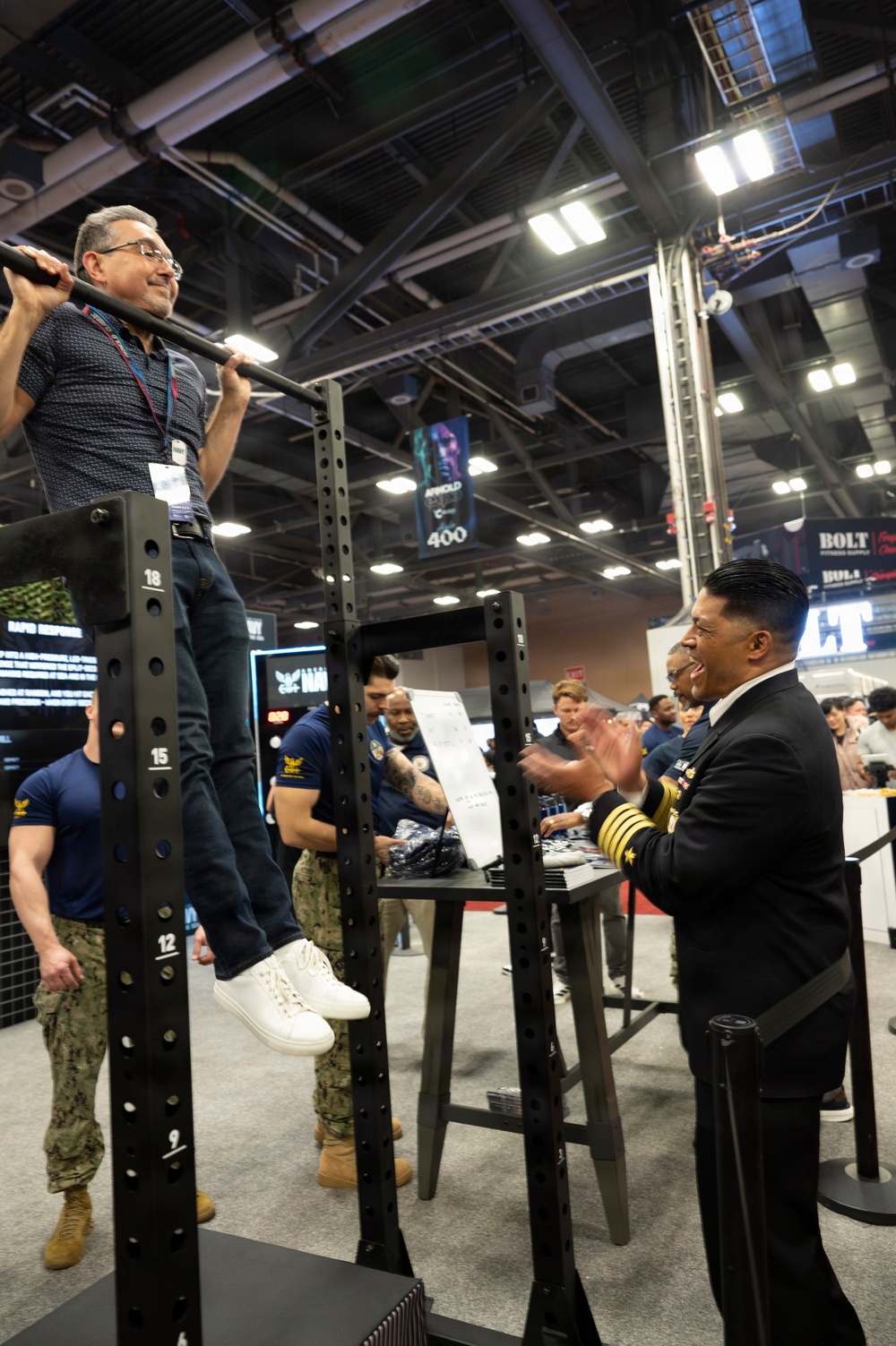 Navy Recruiters Pump Up for the Arnold Sports Festival