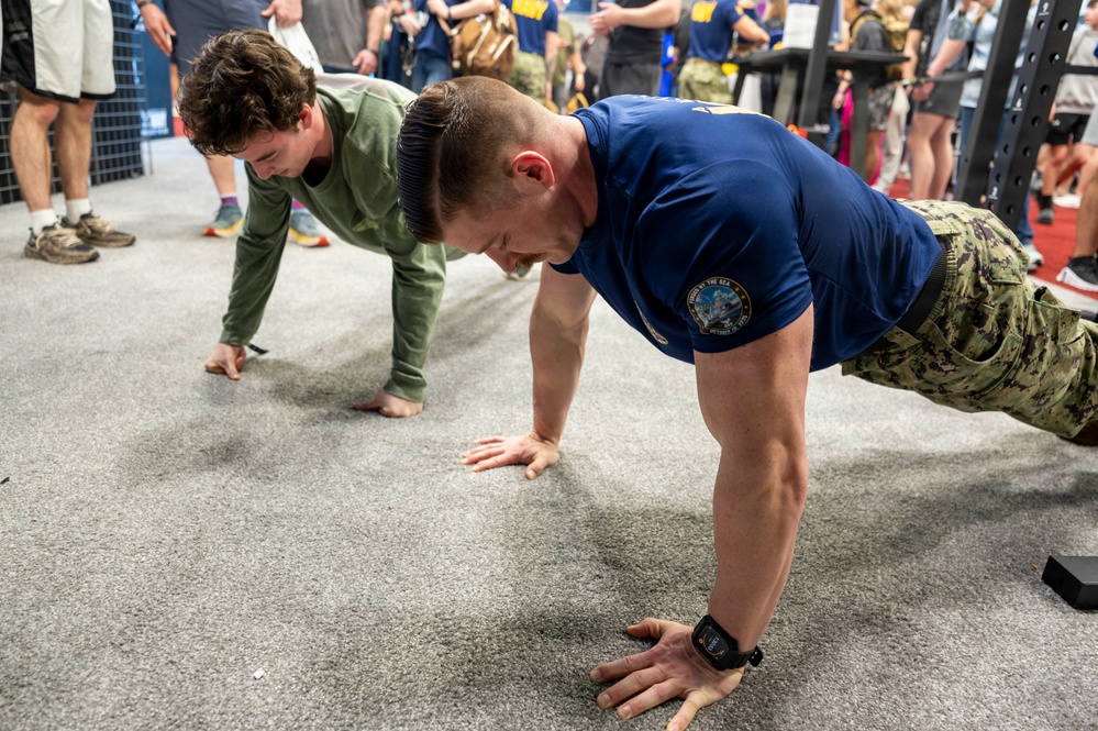 Navy Recruiters Pump Up for the Arnold Sports Festival
