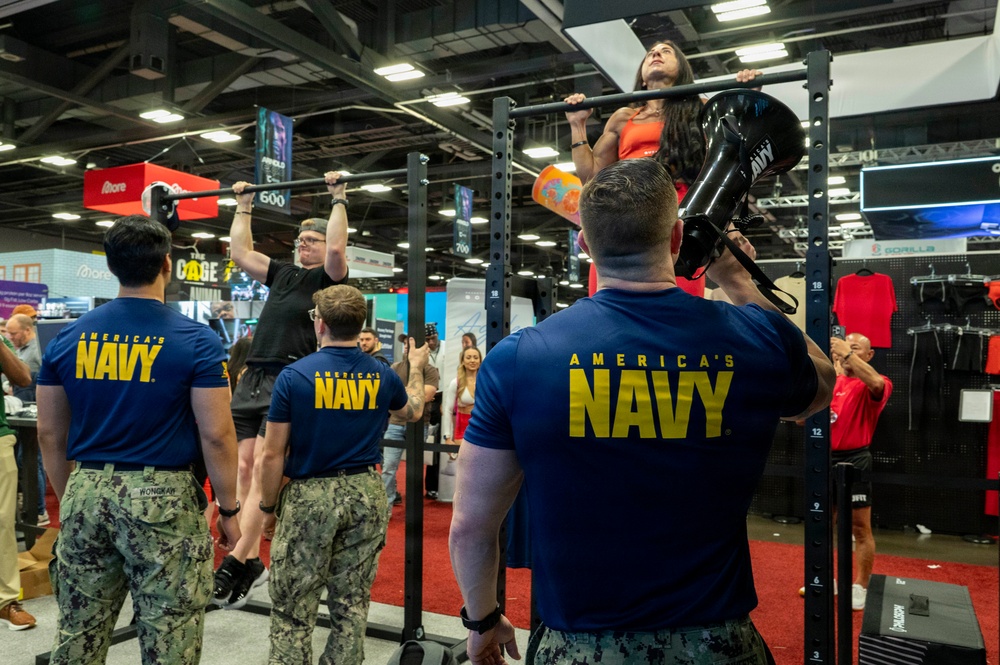 Navy Recruiters Pump Up for the Arnold Sports Festival