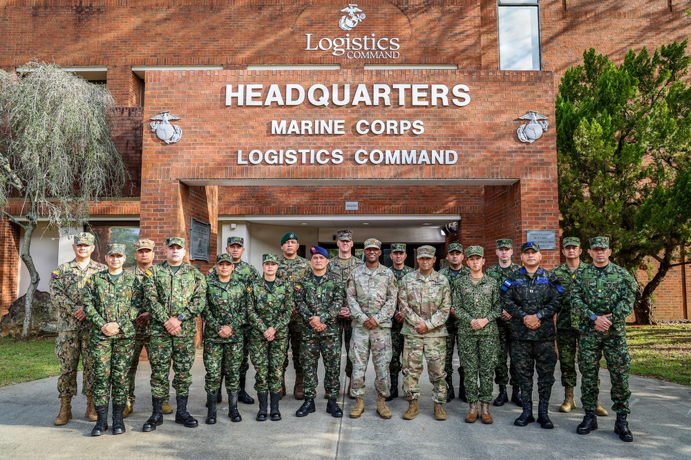 Students from the Joint Logistics and Security Assistance Course (JLSAC) visited Marine Corps Logistics Command
