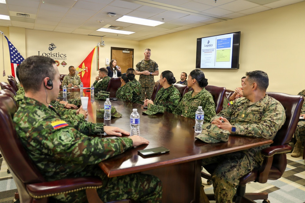 Students from the Joint Logistics and Security Assistance Course (JLSAC) visited Marine Corps Logistics Command
